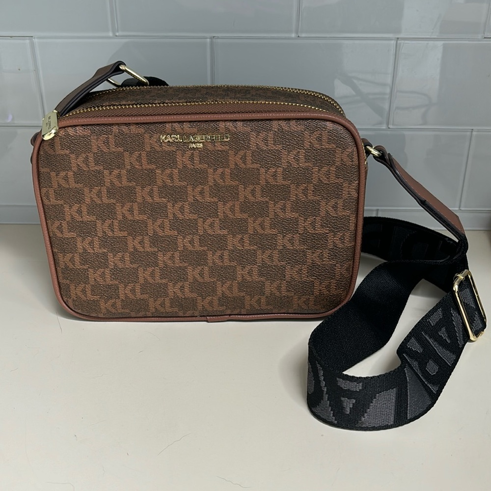 Karl Lagerfeld Maybelle Camera Crossbody Brown - NEVER USED
